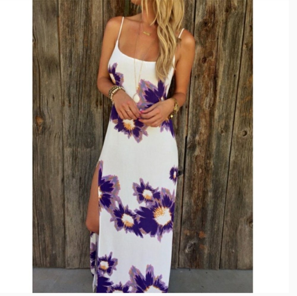 Lola Jeannine Maxi dress purple flowers
